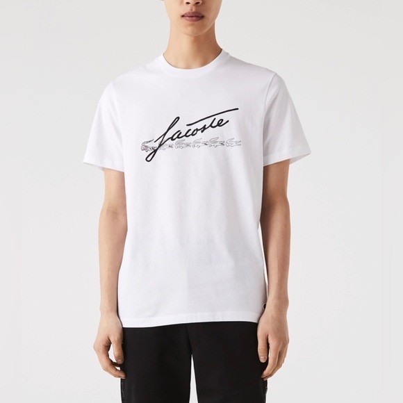 Lacoste Other - NWT Men's Signature And Crocodile Print Crew Neck Cotton T-Shirt